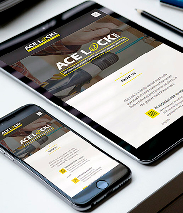 ACE Locksmiths website on mobile devices