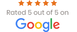 We're rated 5 out of 5 on Google