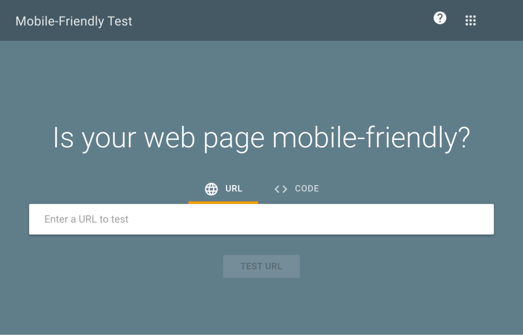 screenshot of Google's mobile-friendly test