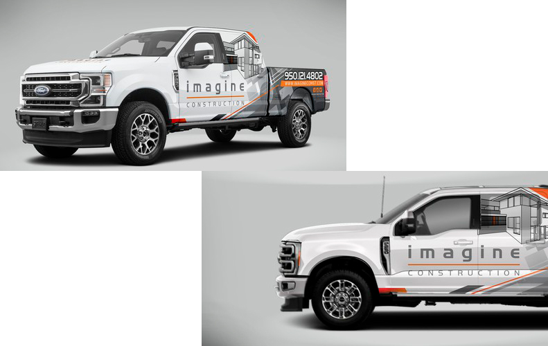 market your contractor business through vehicle graphics and signage